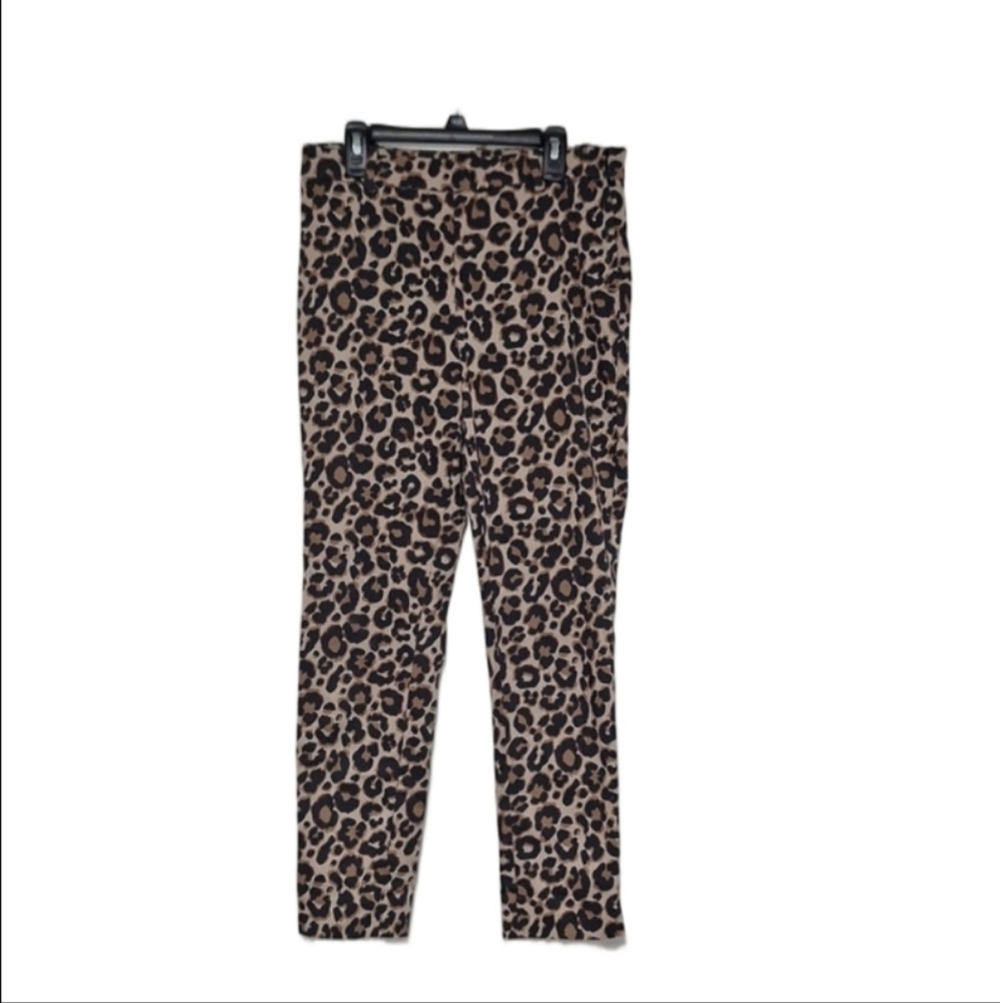 H&M Leopard Print Straight Leg Pants
